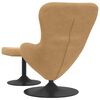 vidaXL Chaise Œuf avec Pouf Marron 63 x 73 x 90 cm Velours