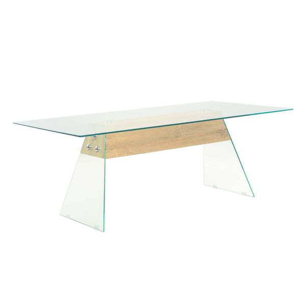 vidaXL Table basse Transparent 110 x 55 x 40 cm Verre