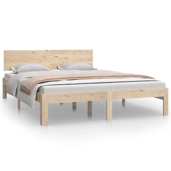 vidaXL Cadre de lit sans matelas bois massif de pin 140x200 cm