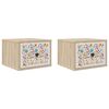 vidaXL Cabinet de chevet mural MAINZ 2 pc Ch&ecirc;ne Sonoma 36 x 33 x 25 cm