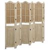 vidaXL Cloison de s&eacute;paration 6 panneaux Marron 214x165 cm Tissu