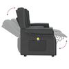 vidaXL Fauteuil inclinable et porte-gobelets 2 places noir similicuir