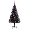 vidaXL Sapin de Noël avec 150 LED avec support Noir 150 cm PVC