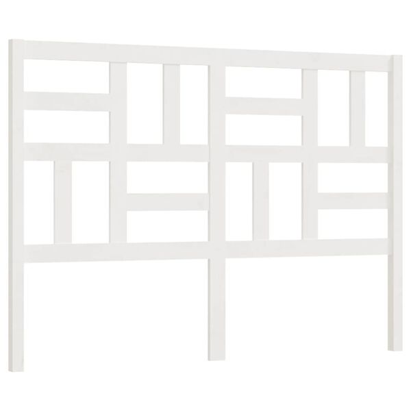 vidaXL T&ecirc;te de lit Blanc 166x4x104 cm Bois massif de pin