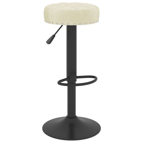 vidaXL Tabourets de bar lot de 2 crème velours