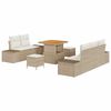 vidaXL Ensemble de canap&eacute; de jardin 8 pc 7-Nombre de places Beige