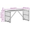 vidaXL Table de jardin Gris 80 x 40 x 40 cm Acier et Rattan Poly