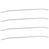 vidaXL Support de b&acirc;che pour remorques 4 Argent&eacute; 136-218 cm Aluminium