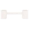 vidaXL Banc avec jardini&egrave;res blanc 184,5x39,5x56,5 cm bois massif pin