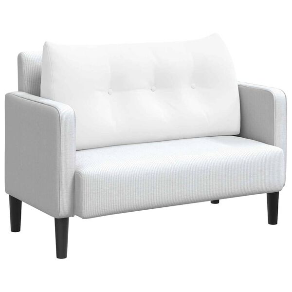 vidaXL Coussin de Dos Blanc 100 x 24 x 50 cm tissu