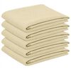 vidaXL Tissu de Table 5 pc Rectangulaire Cr&egrave;me blanc 110 x 140 cm