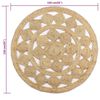 vidaXL Tapis fait &agrave; la main Jute tress&eacute;e 150 cm