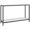 vidaXL Table console Blanc 120x35x75 cm Verre trempé