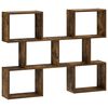 vidaXL &Eacute;tag&egrave;re Murale Ch&ecirc;ne fum&eacute; 103 x 17 x 80 cm Bois d'ing&eacute;nierie
