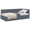 vidaXL Cadre de lit d'angle Gris fonc&eacute; 100 x 200 cm Velours
