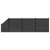 vidaXL Panneau de cl&ocirc;ture 4 pcs WPC et Aluminium Noir