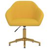 vidaXL Chaises pivotantes &agrave; manger lot de 4 jaune velours