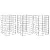 vidaXL Lits sur&eacute;lev&eacute;s en gabion 3 pcs 30x30x50 cm Fer