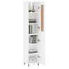 vidaXL Buffet haut Blanc 34,5x34x180 cm Bois d'ingénierie