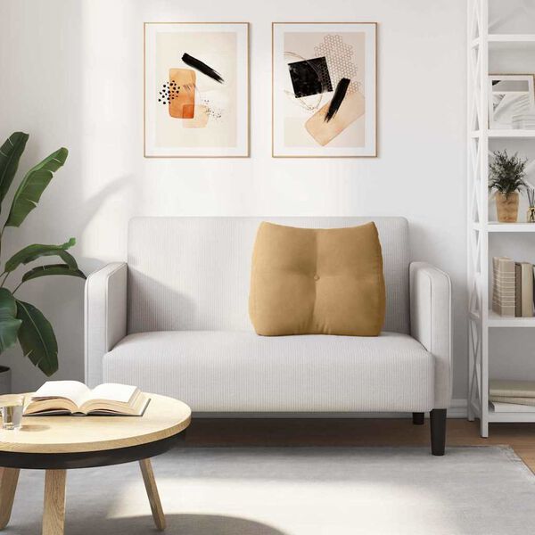 vidaXL Coussin de Dos Marron 60 x 24 x 50 cm Velours