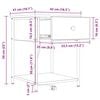 vidaXL Cabinet de chevet avec tiroir 2 pcs Ch&ecirc;ne brun 42 x 41 x 56 cm