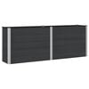 vidaXL Jardini&egrave;re sur&eacute;lev&eacute;e Noir 250 x 50 x 91 cm WPC et Aluminium