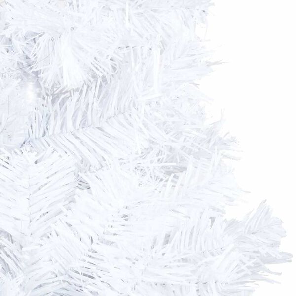 vidaXL Arbre de No&euml;l artificiel pr&eacute;-&eacute;clair&eacute; et boules blanc 120 cm PVC