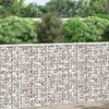 vidaXL Lit sur&eacute;lev&eacute; &agrave; gabion en trap&egrave;ze Acier galvanis&eacute; 100x20x100 cm