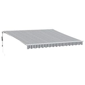 vidaXL Auvent r&eacute;tractable automatique anthracite et blanc 400x300 cm