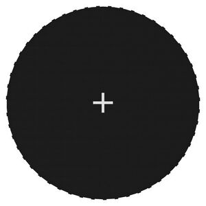 vidaXL Tapis de saut Tissu Noir pour trampoline rond de 3,05 m