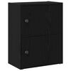 vidaXL Biblioth&egrave;que ch&ecirc;ne noir 40x24x52 cm bois d'ing&eacute;nierie