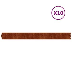 vidaXL Bordures de pelouse 20 pcs blanc 25x103 cm acier lamin&eacute; &agrave; froid
