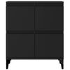 vidaXL Buffets 3 pcs noir 60x35x70 cm bois d'ing&eacute;nierie