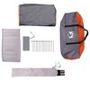 vidaXL Tente de familiale igloo 6 personnes gris orange imperméable