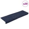 vidaXL Tapis d'escalier autocollants 20 pi&egrave;ces 65 x 21 x 4 cm Anthracite Bord rectangulaire