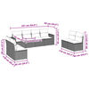 vidaXL Salon de jardin 8 pcs avec coussins gris clair r&eacute;sine tress&eacute;e