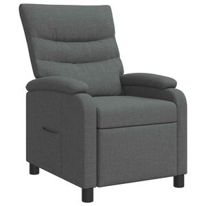 vidaXL Fauteuil inclinable Gris fonc&eacute; Tissu