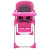 vidaXL Chaise haute pour b&eacute;b&eacute; Rose et gris