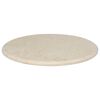 vidaXL Dessus de table Cr&egrave;me &Oslash;60x2,5 cm Marbre