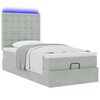 vidaXL Cadre de lit ottoman et matelas gris clair 90x190 cm velours