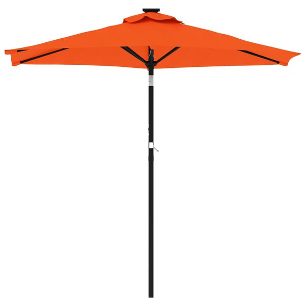 vidaXL Parasol de jardin avec m&acirc;t en acier terre cuite 225x225x212 cm