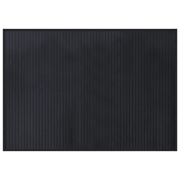 vidaXL Tapis rectangulaire noir 70x100 cm bambou