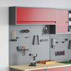 vidaXL Set de Cabinet d'Outils et Pegboard avec étagère 3 pcs Rouge