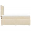 vidaXL Sommier &agrave; lattes de lit avec matelas Cr&egrave;me 90x200 cm Tissu