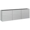 vidaXL Lit sur&eacute;lev&eacute; de jardin 240x40x77 cm Acier galvanis&eacute; Argent&eacute;