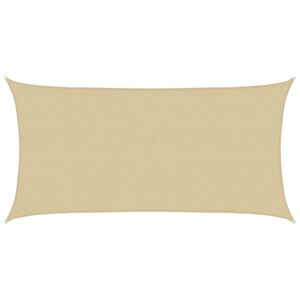vidaXL Voile d'ombre Beige 2,5 x 6 m HDPE