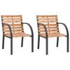 vidaXL Chaises de jardin lot de 2 Bois de sapin massif