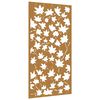 vidaXL Décoration murale jardin 105x55 cm acier corten design feuille