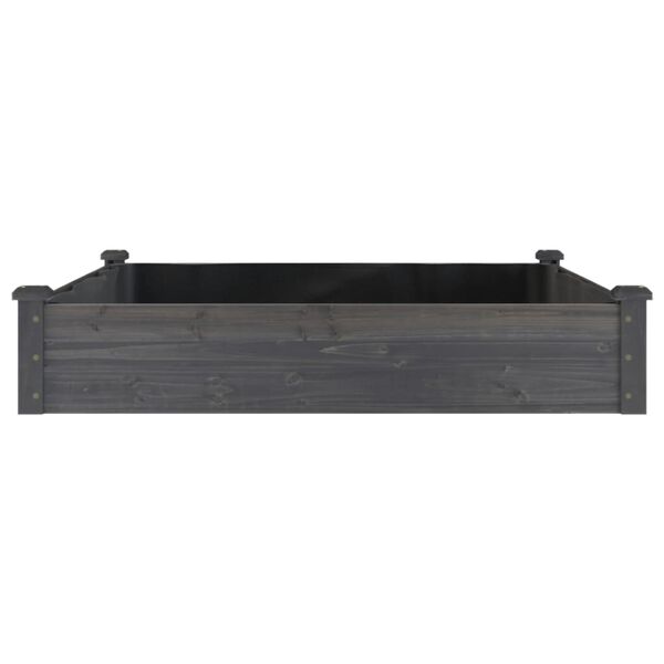 vidaXL Lit surélevé de jardin doublure 120x120x25 cm bois massif sapin