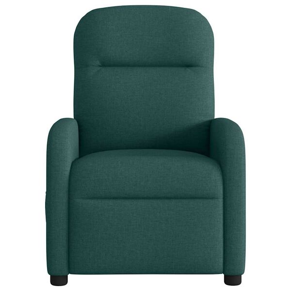 vidaXL Fauteuil de massage inclinable Vert fonc&eacute; Tissu